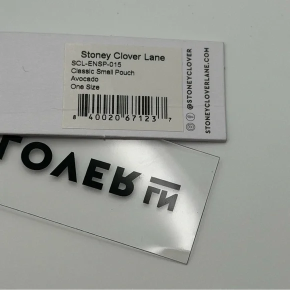 Stoney Clover Lane Classic Small Pouch Avocado Nylon Zip Cosmetic Bag - Picture 5 of 16